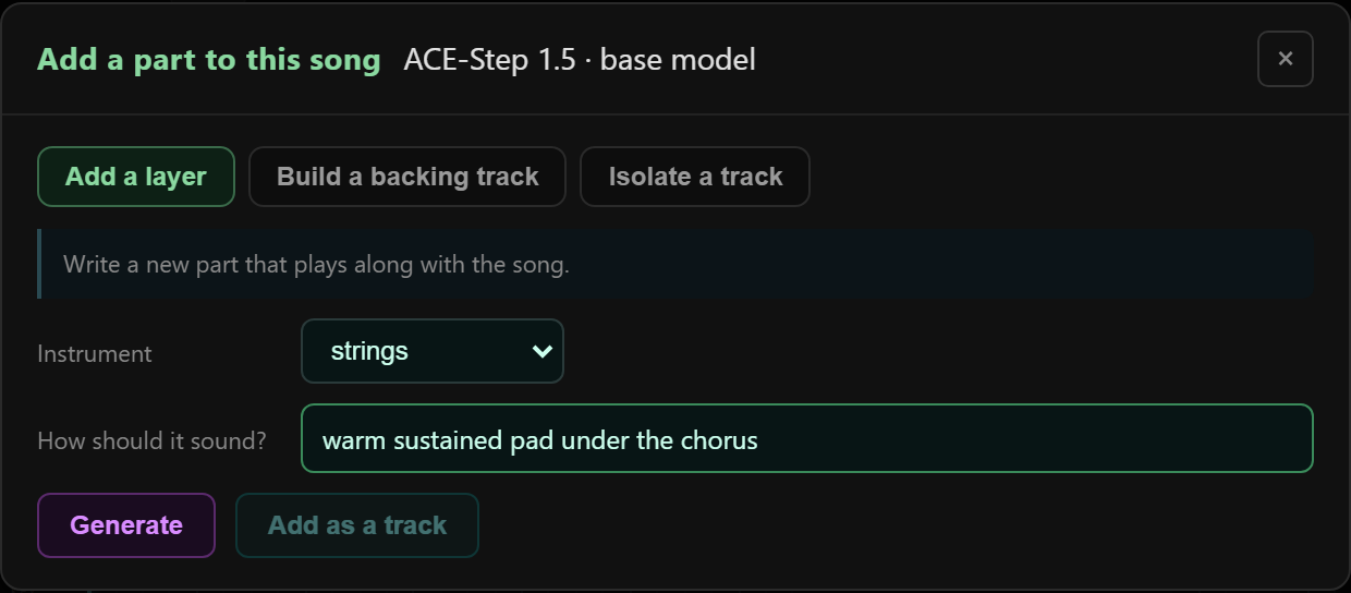 Add a part it never had